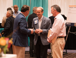 Business meetings and interactions take place at the Reverse Expo and the Innovation Expo.