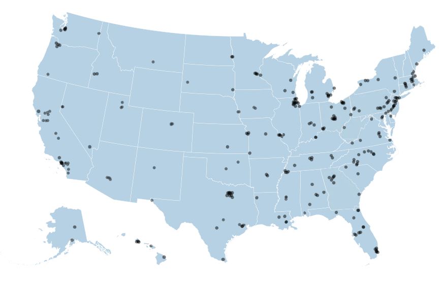 Map of healthcare distributor network
