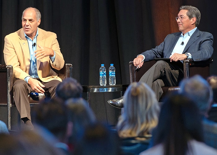 General Gus Perna speaks at the general session with HIDA CEO Matt Rowan