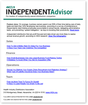 Independent Advisor eNewsletter: For independently-owned distribution companies